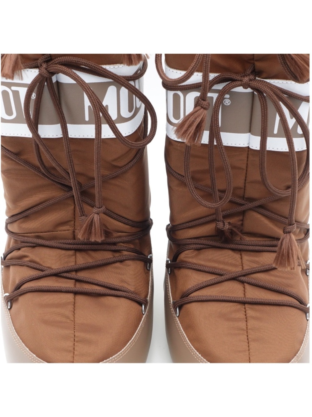 NEW Moon Boot Icon Nylon Snow Boots 80D1400440-M005 Shitake - Picture 4 of 16